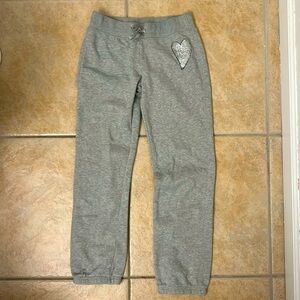 Canyon River Blues Grey Sweatpants with Sparkly Glitter Heart